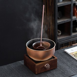 电陶炉陶瓷煮茶 围炉煮茶器古法粗陶n煮茶炉合璧煮茶壶煮茶碗套装
