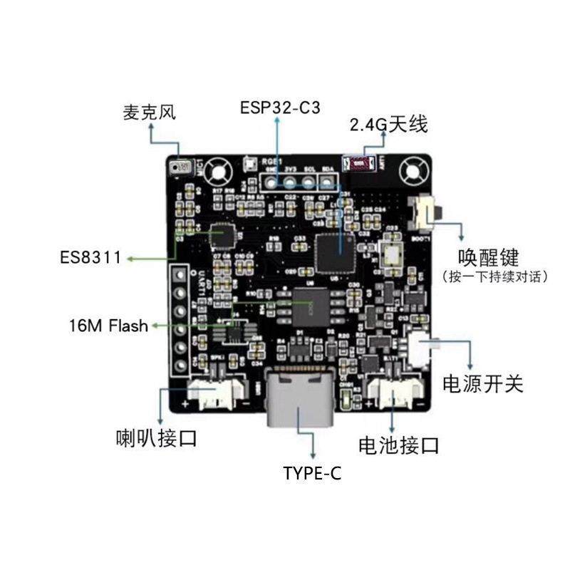 小智ai机器人组合套件ESP32-S3C3核心开发板DEEPSEEK语音聊天模块