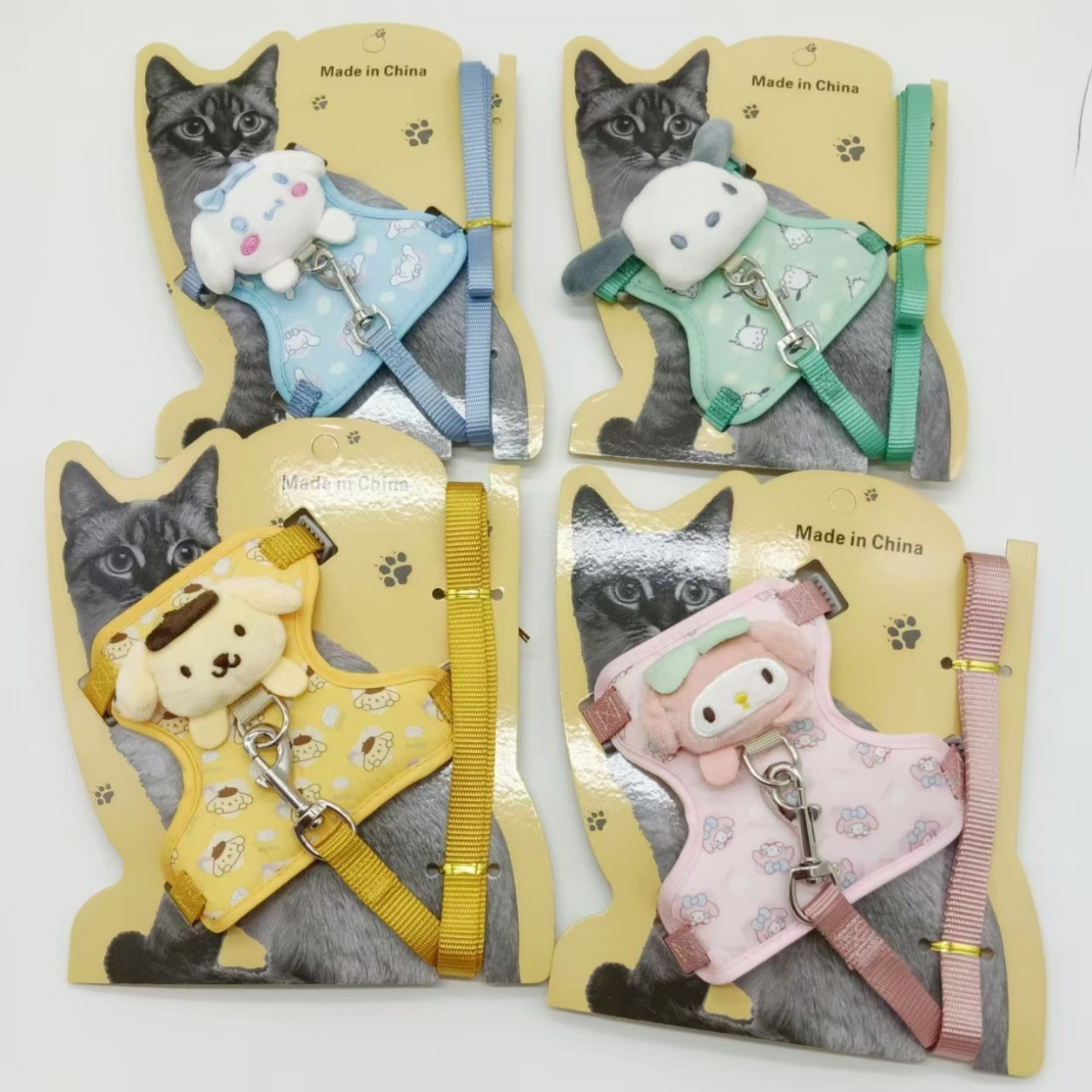 工厂狗狗猫咪外出牵引绳可爱饰品配件不暴冲猫绳小型犬