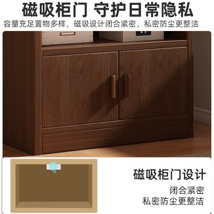 实木生态板书架置物架落地简x易柜子靠墙客厅储物柜收纳家用书柜