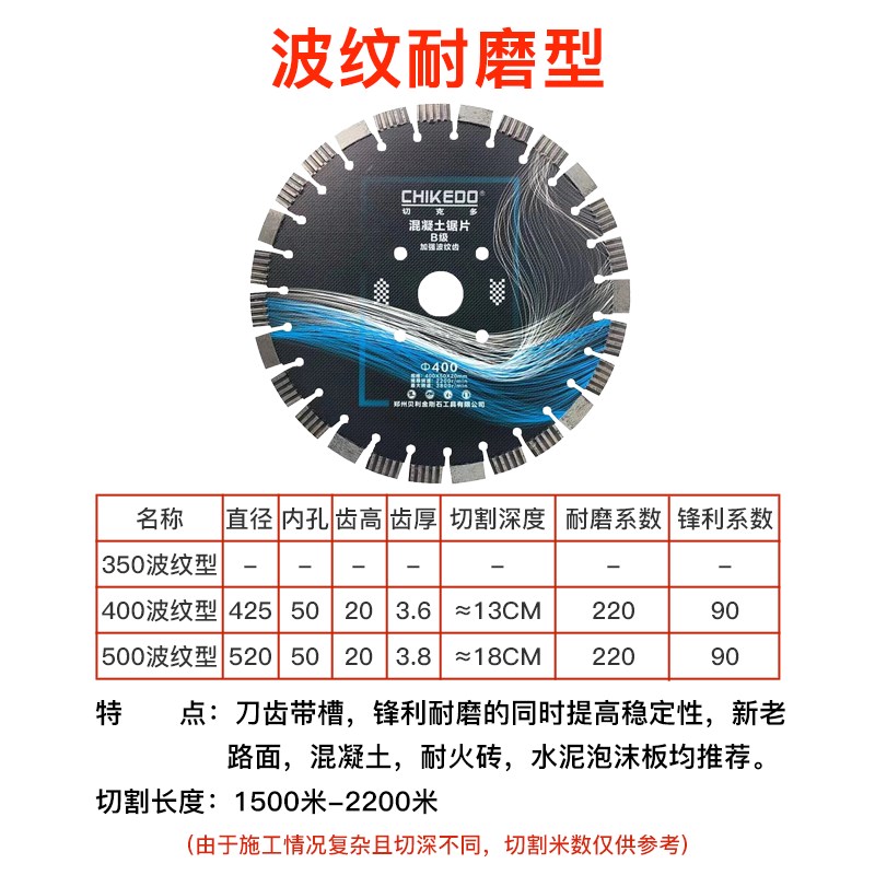 混凝土切割片400马路切割片u500水泥沥青路面350刀片600金刚石锯