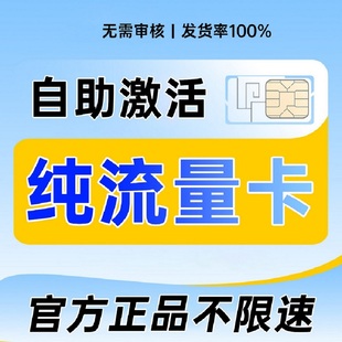 纯流量上网卡无号无通话手机网卡全国通用不限速流量可链接开热点