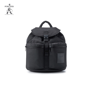 Porter InternationalSEMI亮面斜纹后背包双肩包男女通用通勤包袋