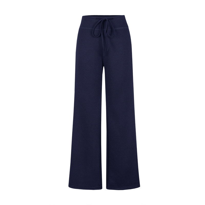 Mosesqueen American-Style White Sweatpants for Women, Spring and Autumn Casual Loose Wide-Leg Pants, Slightly Flared Sweatpants