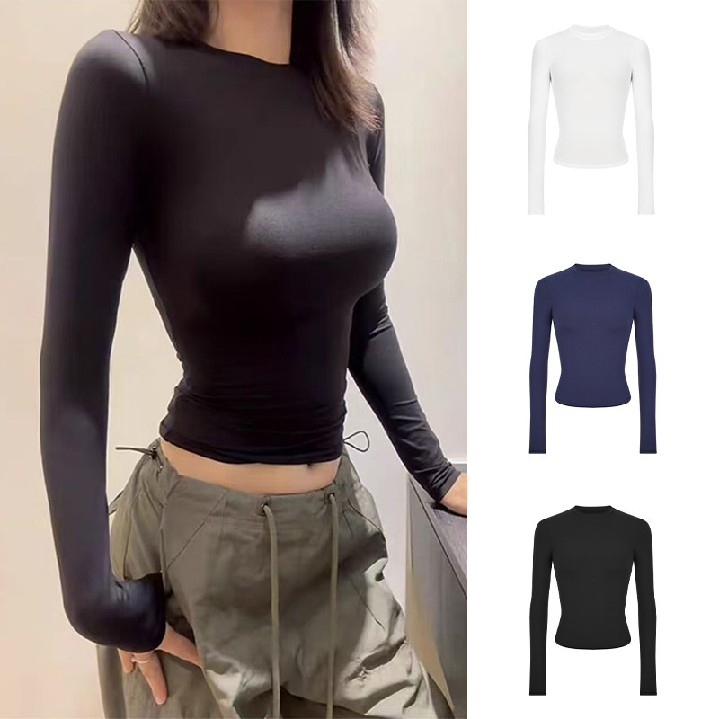 MosesQueen魔西女王健身瑜伽服紧身显瘦长袖t恤女内搭打底衫上衣,女装/女士精品,T恤,淘宝优惠券,粉丝福利购,淘宝优惠卷