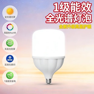 新升级全光谱 LED 灯泡 1 级能效护眼无频闪家用超亮节能大灯泡