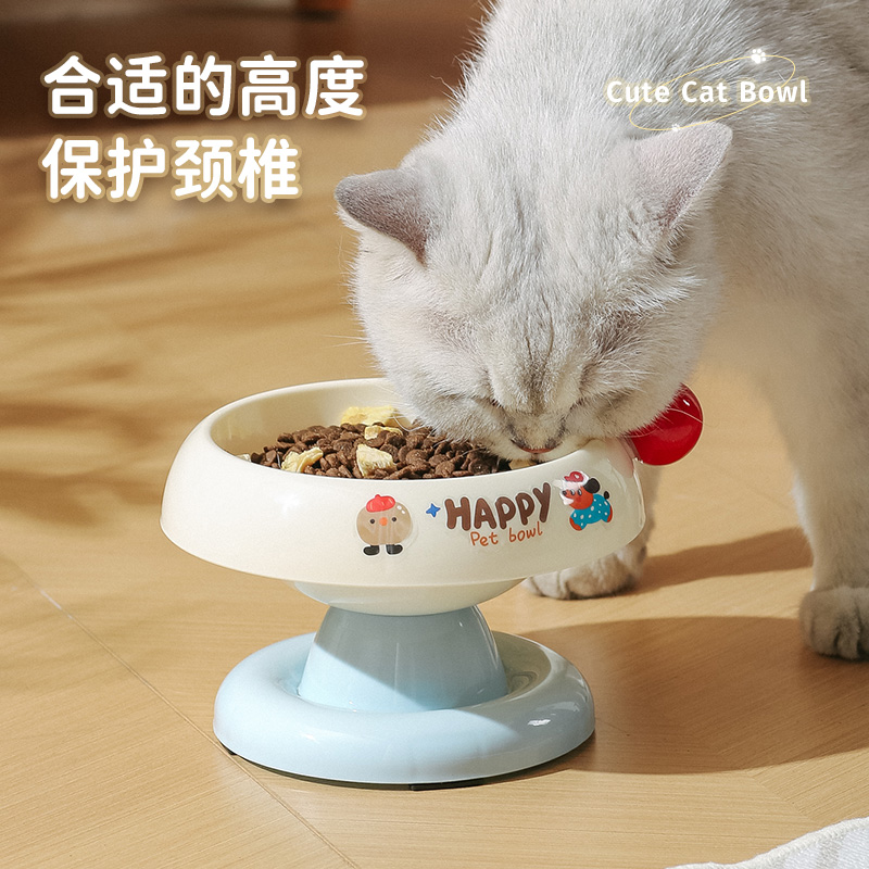 不锈钢猫碗冰淇淋高脚防滑保护