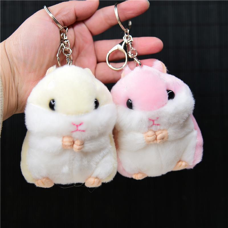 正版可爱萌仓鼠公仔毛绒玩具小挂件老鼠钥匙扣情侣书包挂饰男女生