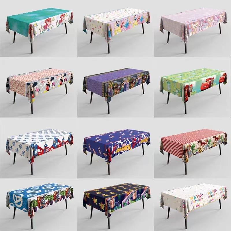 周岁生日蛋糕一次性印花桌布防水防油儿童男女孩卡通主题派对布置