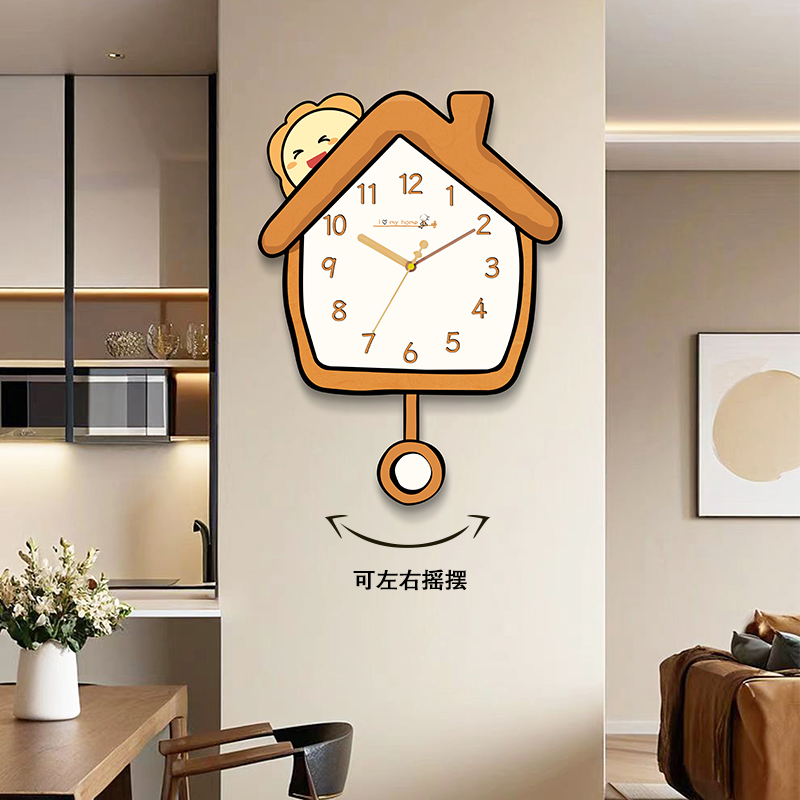 新款钟表挂钟客厅家用静音挂墙时钟现代简约挂表创意免打孔石英钟