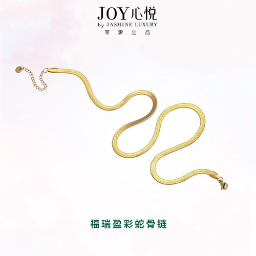 茉奢福瑞盈彩蛇骨链小众设计简约ins风锁骨链高级感日常秋冬新款