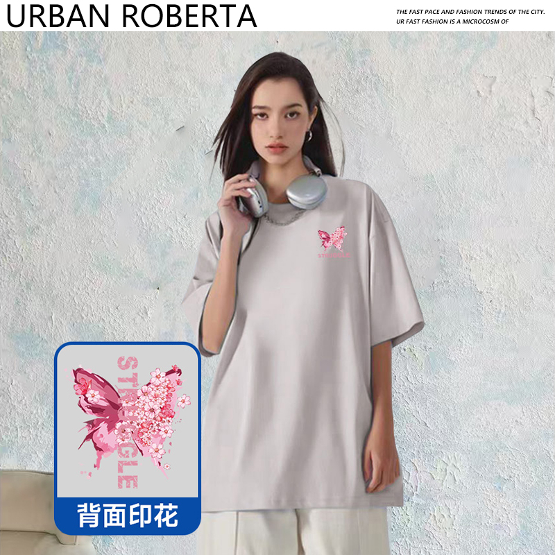 【猫猫甄选1】URBAN ROBERTA基础印花美式宽松T恤男女