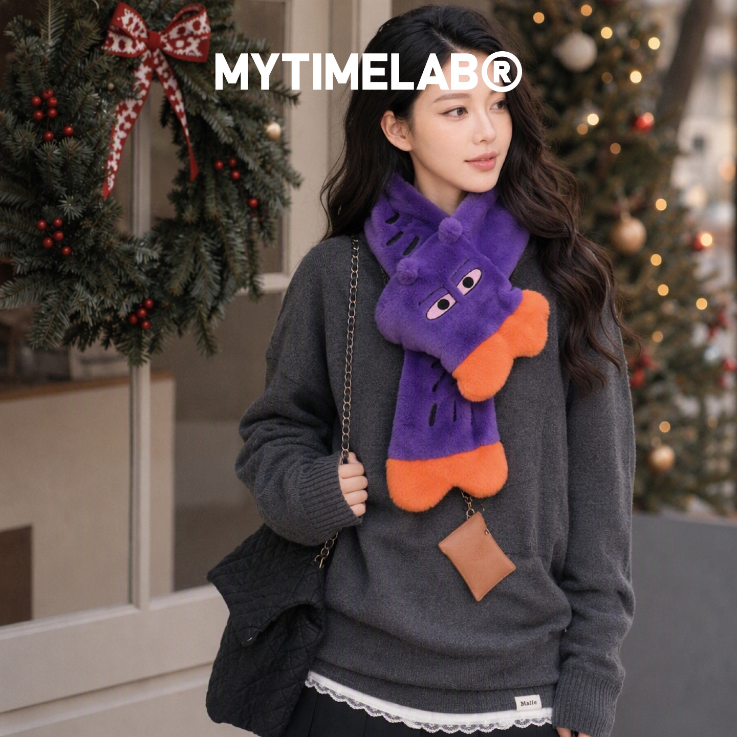 【清仓】MYTIMELAB摩太潮玩大号围巾保暖卡通动物男女秋冬厚围脖
