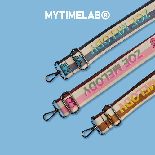MYTIMELAB摩太潮玩MT幻想派对背带包带撞色条纹斜挎可替换织带