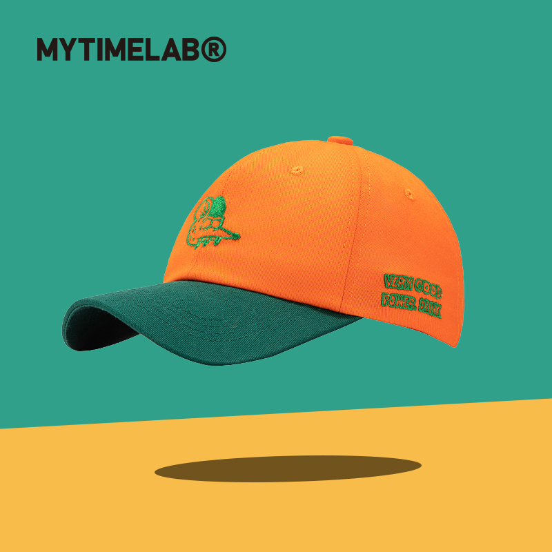 MYTIMELAB摩太潮玩绿鼠棒球帽吸睛撞色拼接卡通帽休闲男女百搭