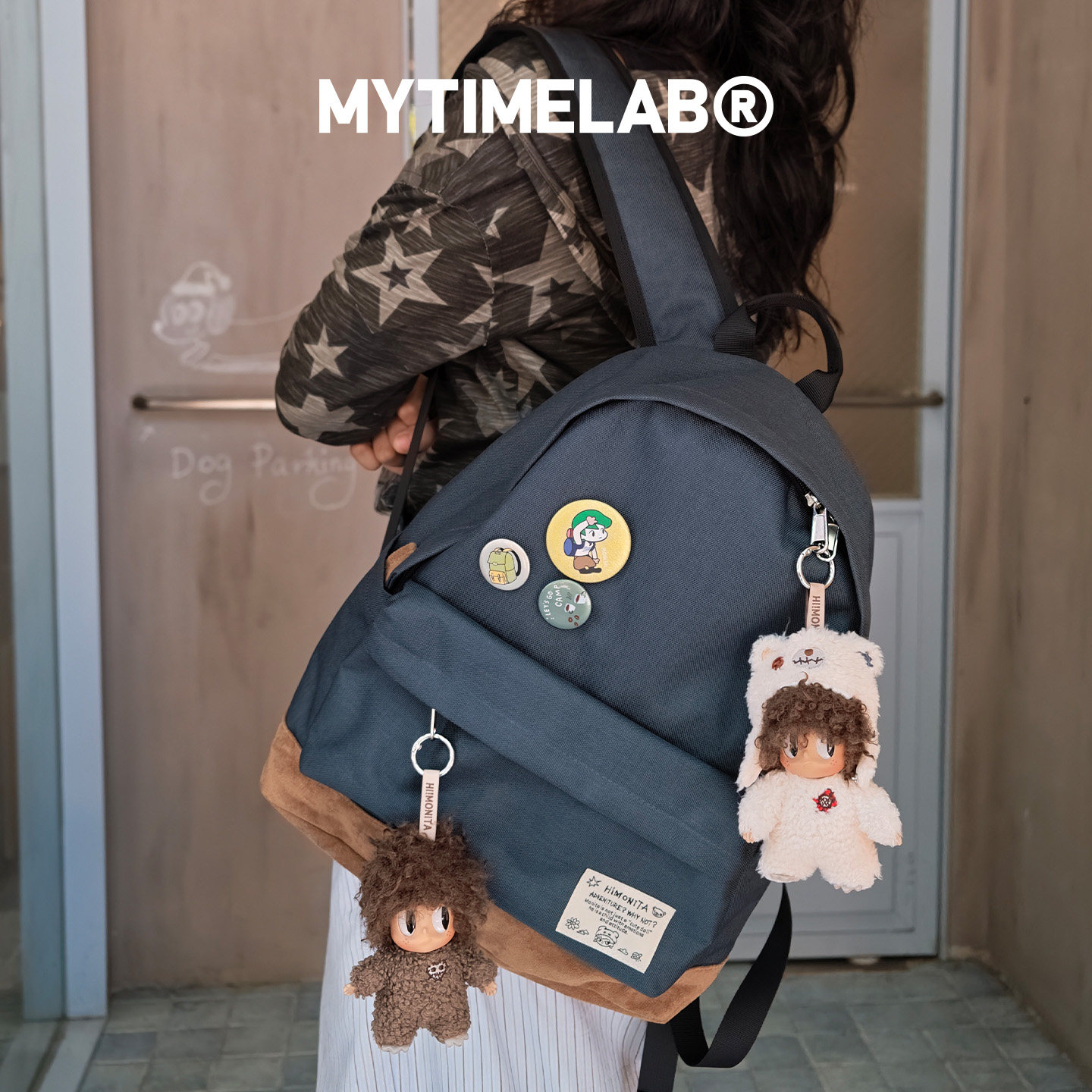 MYTIMELAB摩太潮玩MONITA潮流玩家双肩包学院风复古帆布通勤书包