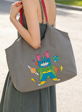 MYTIMELAB摩太潮玩腋下刺绣包 单肩手提包女士上班百搭通勤大容量