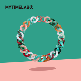 MYTIMELAB摩太潮玩多巴胺链条书包挂件背带时尚配饰包包链亚克力