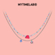 MYTIMELAB摩太潮玩Power彩珠头像双项链双珠个性 多巴胺锁骨链时尚