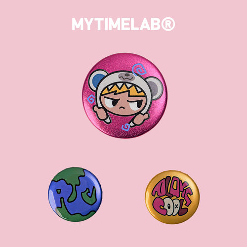 MYTIMELAB摩太潮玩MONITA荒野星球徽章卡通包挂件配饰可爱圆形