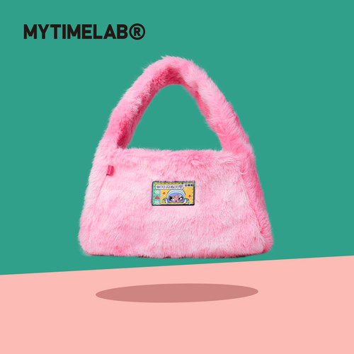 MYTIMELAB摩太潮玩ZOE晕染手提包毛绒包多巴胺女包小众通勤