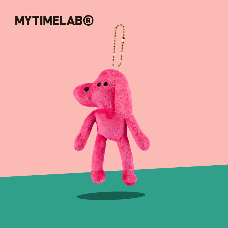MYTIMELAB摩太潮玩Power吸吸玩偶粉狗毛绒挂件背包挂饰玩具钥匙扣