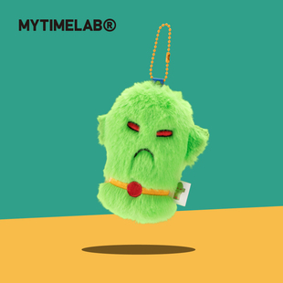MYTIMELAB摩太潮玩绿脸兔毛挂件装饰书包挂件萌趣公仔男女