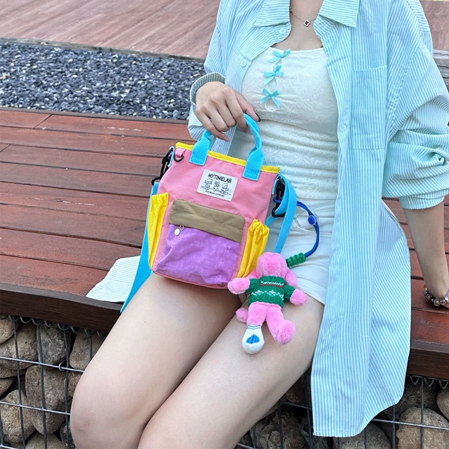 MYTIMELAB摩太潮玩炫彩小斜挎包 儿童单肩包女孩可爱手提包手拎包