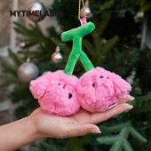 MYTIMELAB摩太潮玩樱桃粉狗挂件毛绒挂件时尚 毛绒公仔卡通可爱