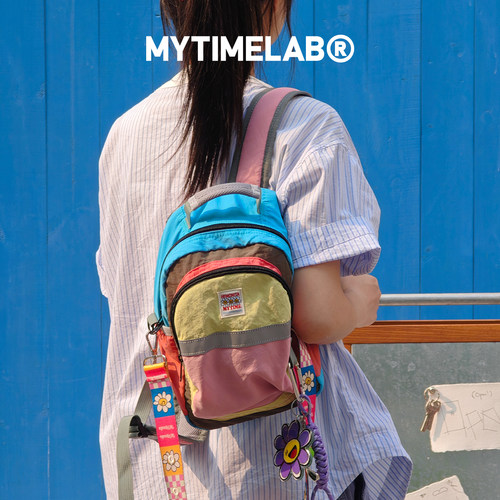 MYTIMELAB摩太潮玩MONITA炫彩拼酷双肩包校园男女时尚多巴胺背包