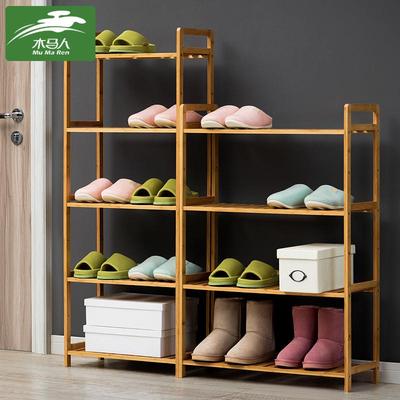 简易鞋架子鞋柜木制宿舍占地小放家门口多层防尘入门鞋架子收纳架