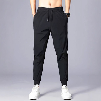 长裤子男士休闲裤夏季冰丝薄款宽松速干哈伦束脚裤潮流运动裤男