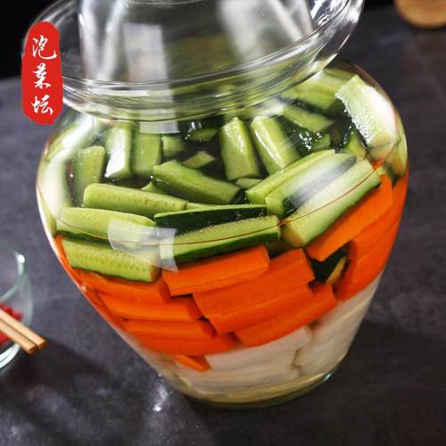 玻璃泡菜坛 家用大号酸菜坛密封玻璃腌菜容器咸菜玻璃罐