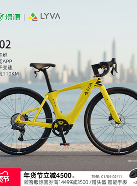 绿源Ebike LYVAG02碳纤维智能100KM电助力公路自行车