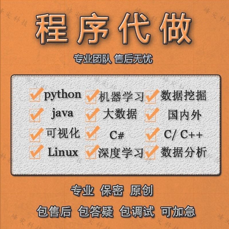 Python代编程java计算机程序设计c代码编写qt开发c#系统定制代做