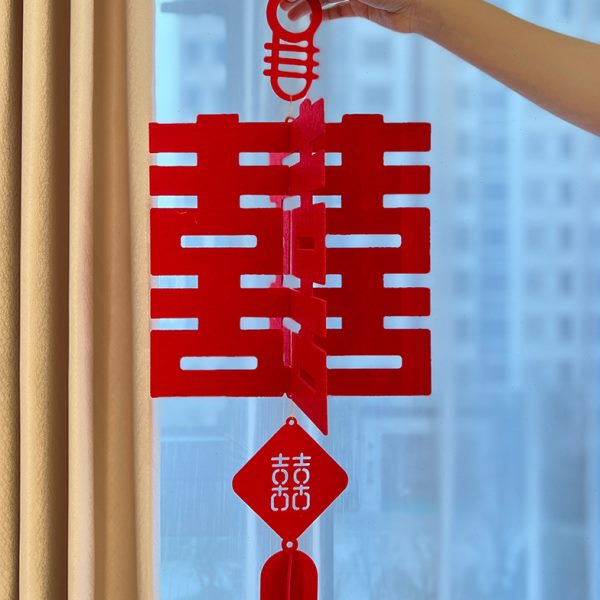 结婚立体灯笼喜字挂件婚房布置装饰女方房间门口挂饰婚礼婚庆用品