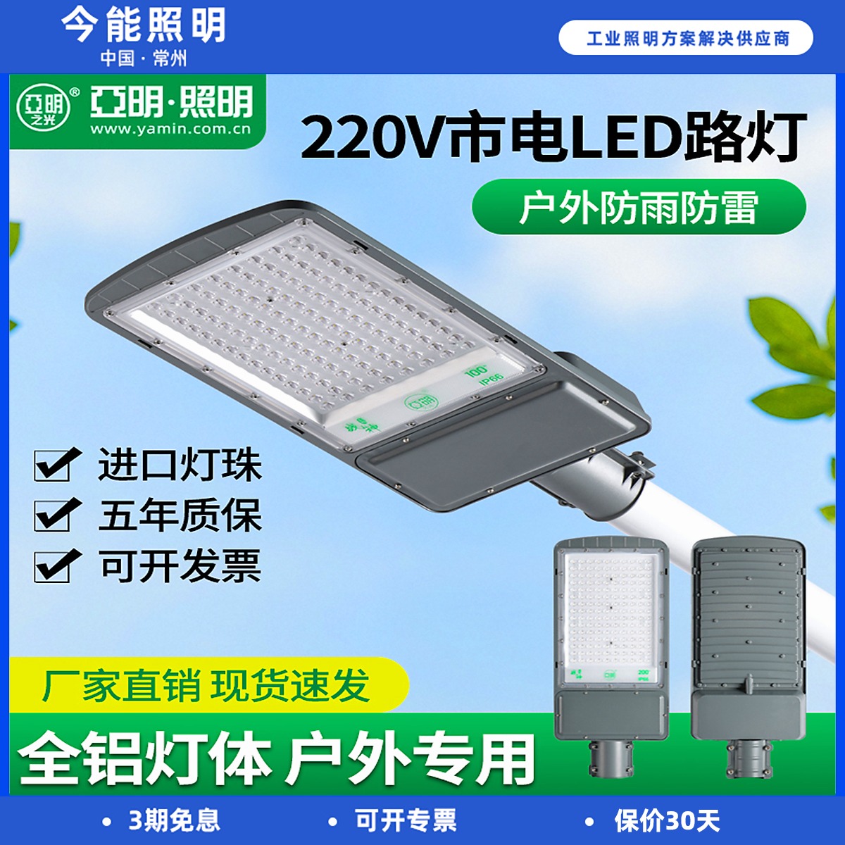 亚明led路灯头100W新农村道路灯