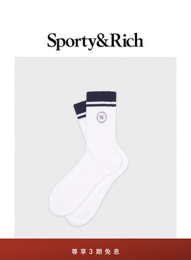 [秋冬新品]Sporty&Rich Outdoor系列男女同款SRHWC中筒袜