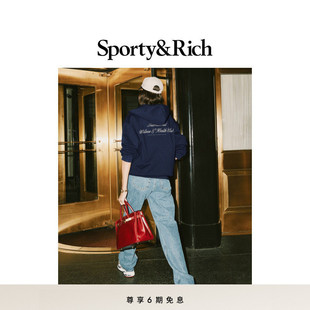 [明星同款]Sporty&Rich Farmhouse系列男女同款休闲宽松卫衣开衫