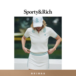 休闲撞色短裙半身裙 Sports系列女士气质修身 Sporty&Rich British