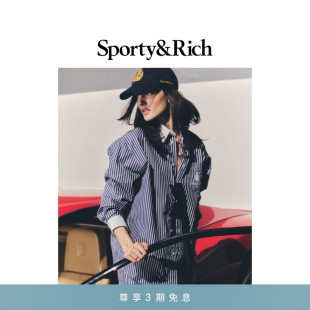 套装 Sporty&Rich 短裤 休闲通勤简约条纹衬衫 Tennis系列男女同款