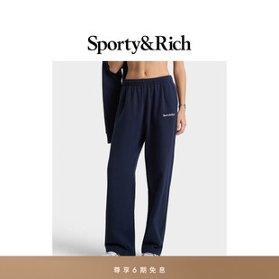 Tennis系列男女同款 Sporty&Rich 休闲运动宽松长裤 秋冬新品