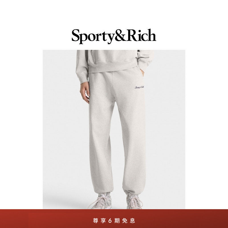 [秋冬新品]Sporty&Rich Core系列男女同款新款休闲运动卫裤长裤,女装/女士精品,休闲裤,淘宝优惠券,粉丝福利购,淘宝优惠卷