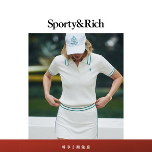 Sporty&Rich British Sports系列女士气质修身休闲撞色短裙半身裙