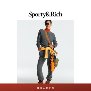 [秋冬新品]Sporty&Rich Hiking系列女士休闲气质直筒羊绒长裤