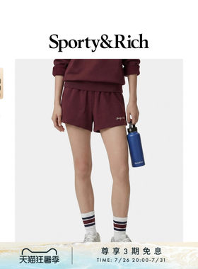 [甄选八折]Sporty&Rich 女士美式复古学院风宽松阔腿休闲短裤