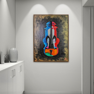 PHOENIX菲妮克斯小提琴装饰画《四重奏》艺术家洪达收藏级艺术画