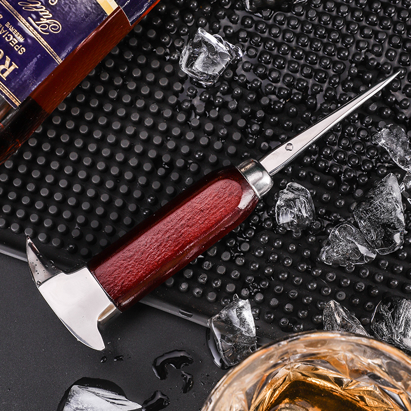 调酒师冰锥凿冰球器 破冰冰刀 冰锥冰钎子冰凿碎冰V工具吧台用刨