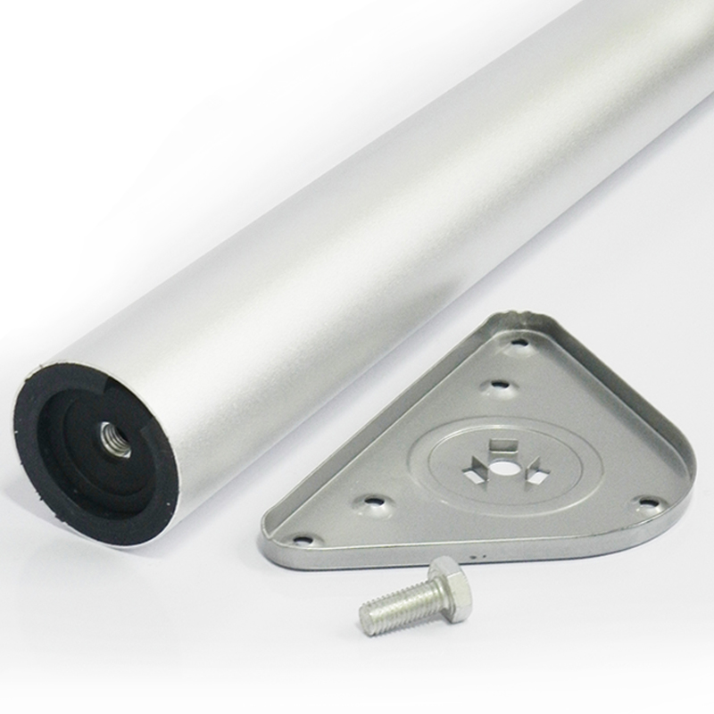 家具五金配件60加厚铝q合金柜脚可定制黑白金色书桌吧台脚柱支撑