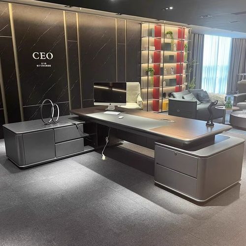 轻奢老板桌总裁桌高端网红现代董事长办公桌总经理办公室桌椅组合